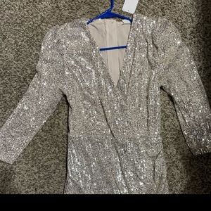 Women's gold sparkle dress